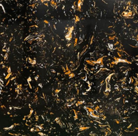 Đá Nhân Tạo Đen Hoa Vàng